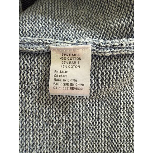 Vintage PBJ Blues Denim & Knit Tunic Cardigan Sweater, XL - Picture 4 of 5